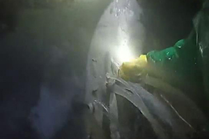 鹤岗消防水池堵漏现场